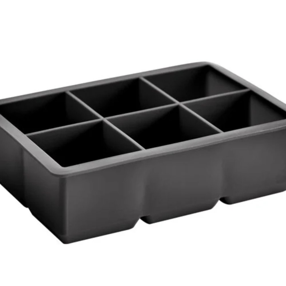 Silicone Ice Cube Trays Bundle 2 Pack Large Square Cube Round Sphere Molds Black - Picture 7 of 12